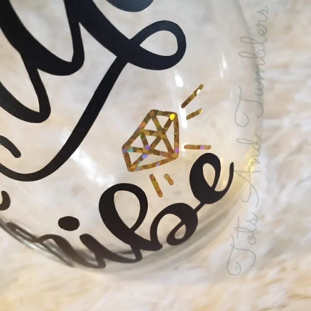 Set of 2 Bride Tribe 21oz Stemless Wine Glasses